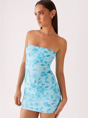 NWT Pepper Mayo Moorey Beaded Mini Dress - Blue